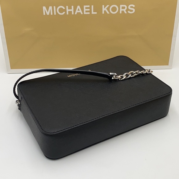 MICHAEL KORS JST LARGE EAST WEST CROSSBODY BLACK - Picture 8 of 13